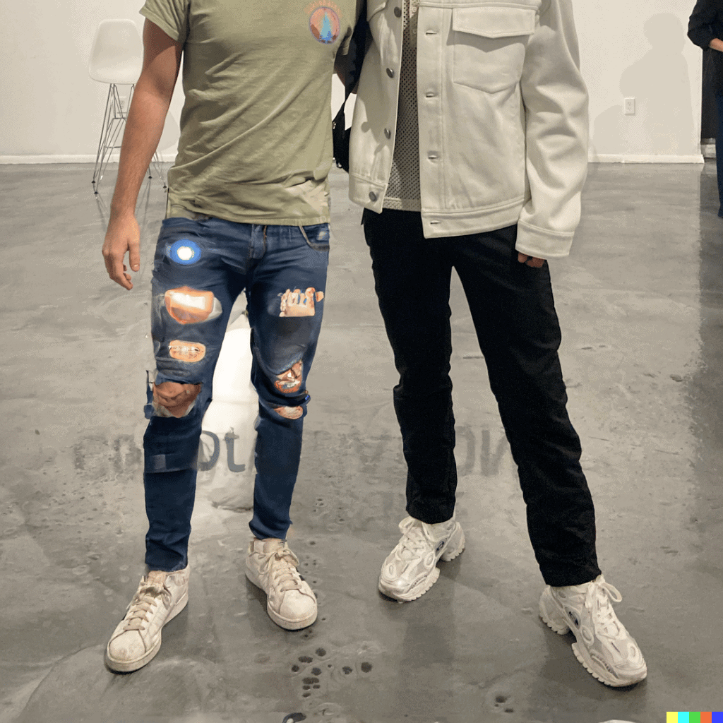 dalle2 image with prompt: blue designer jeans
