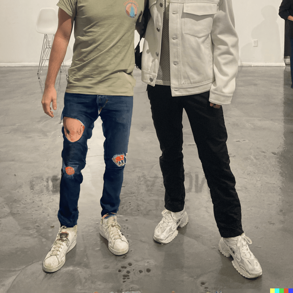 dalle2 image with prompt: blue designer jeans