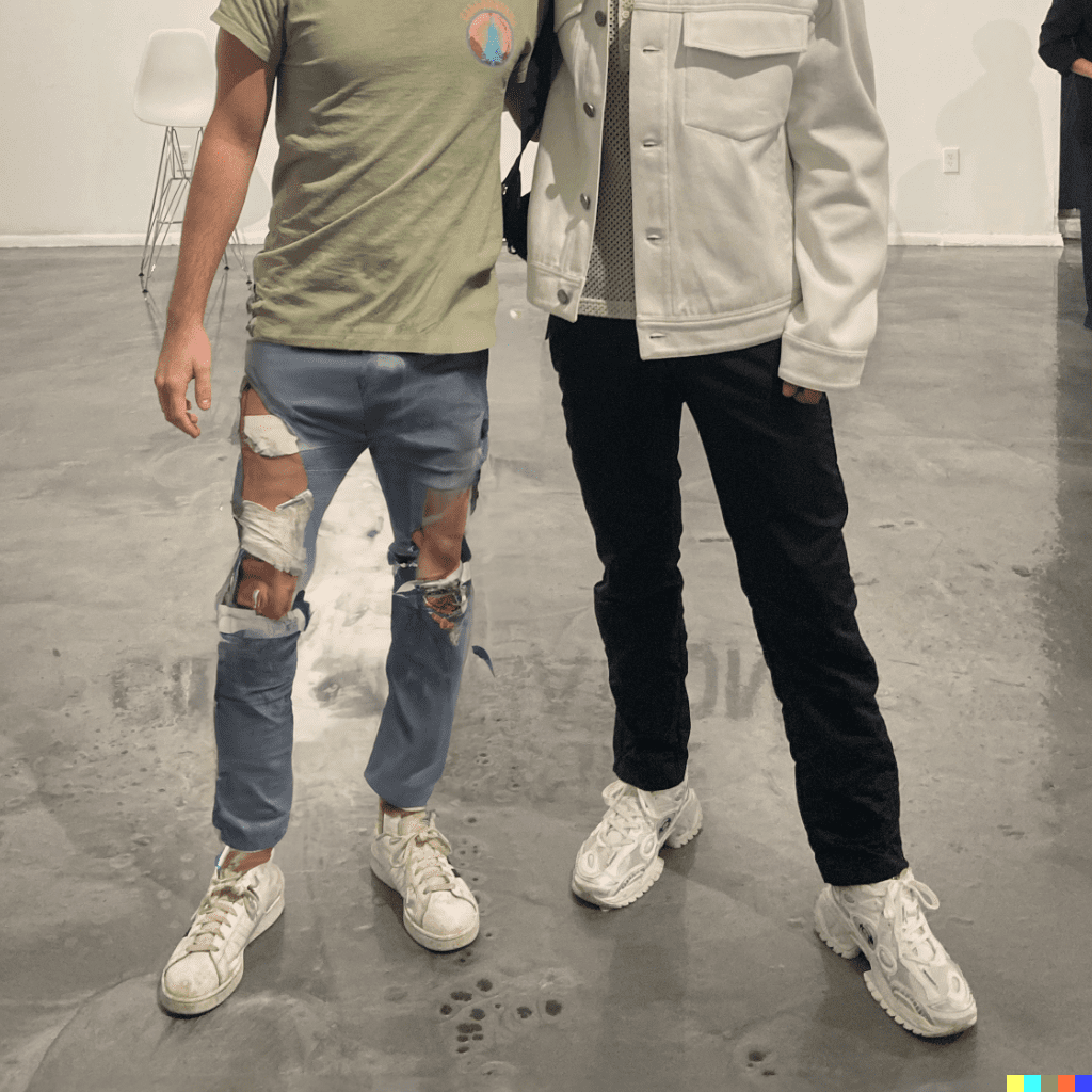 dalle2 image with prompt: blue designer jeans