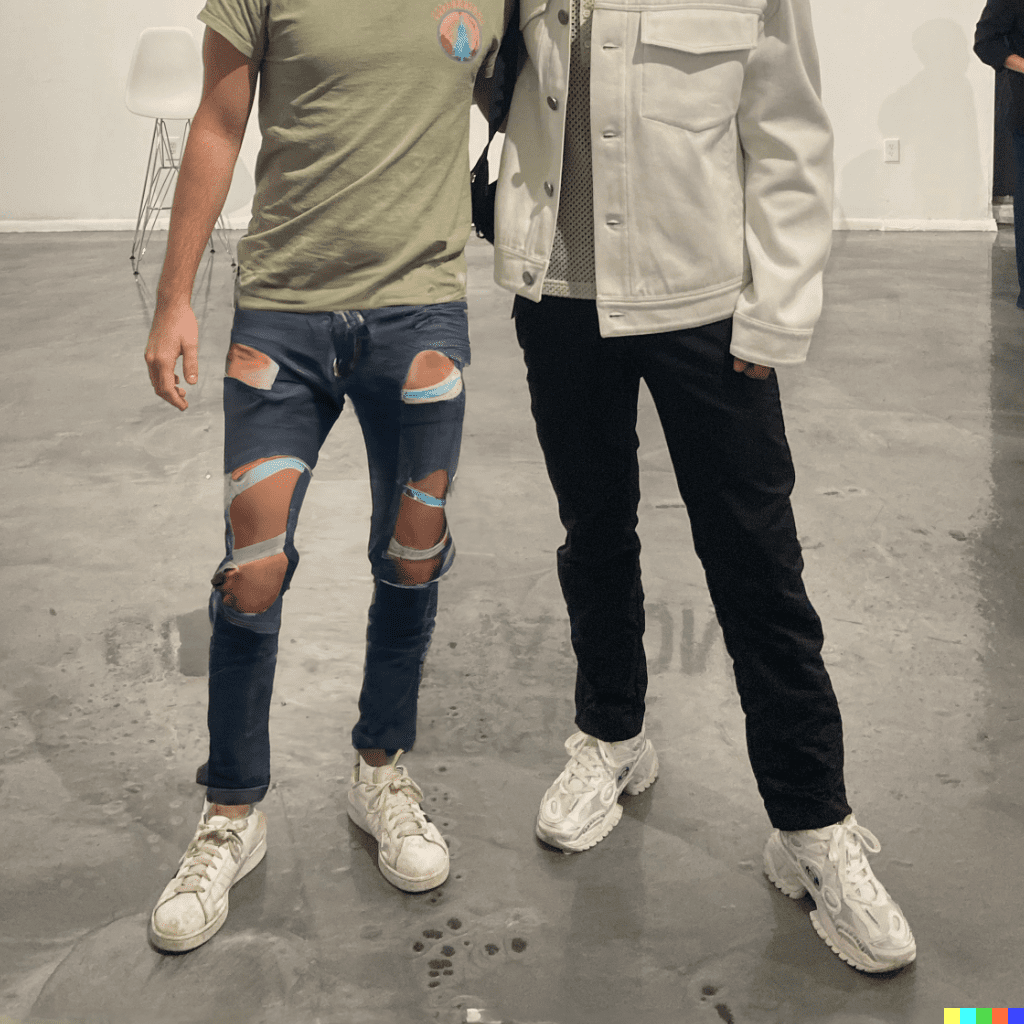 dalle2 image with prompt: blue designer jeans