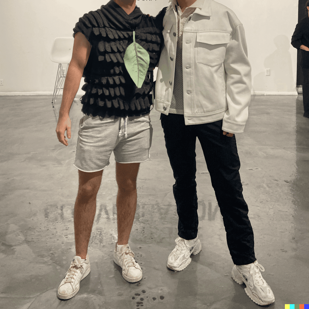 dalle2 image with prompt: a shirt made from green tree leaves