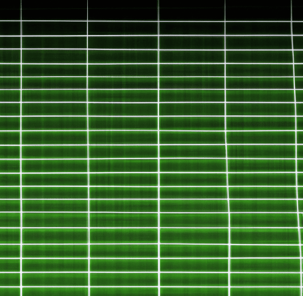 a green empty excel cell spreadsheet as digital art on a computer