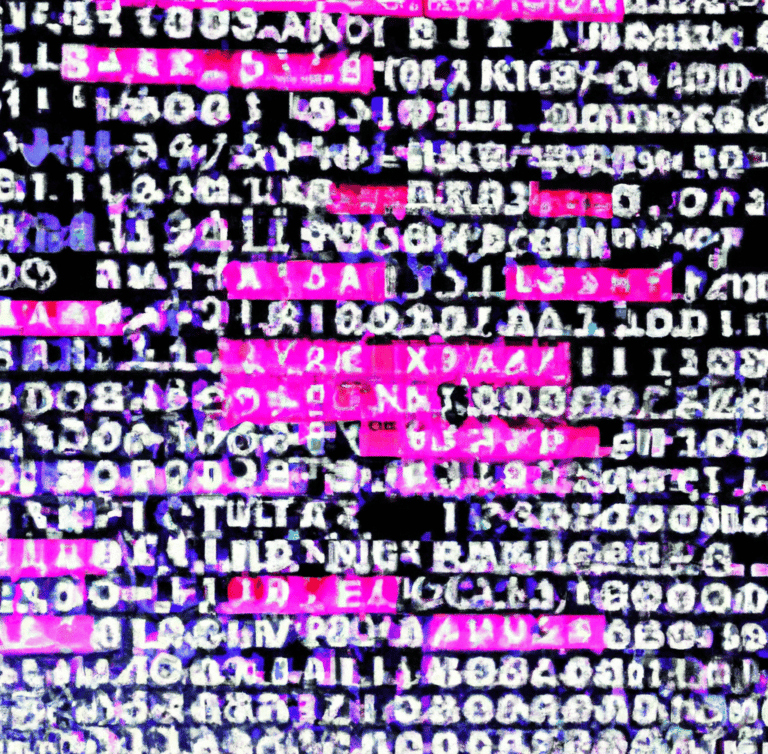 pasel computer code as digital art