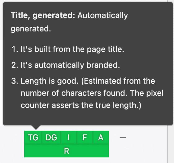 an example output on blog post from SEO framework wordpress plugin