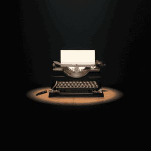 typewriter in the middle of the room as clip art