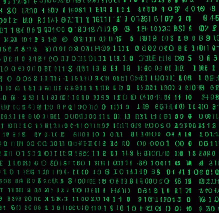 matrix code as digital art pixel picture