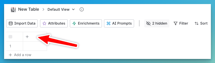 Adding a new column to clay.com table