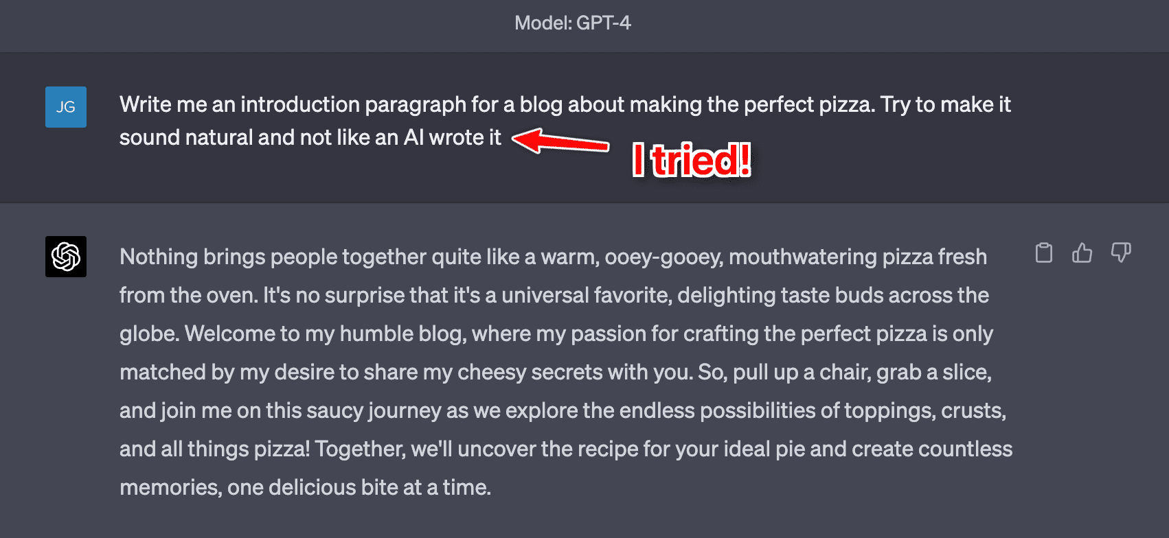 AI-produced text written with ChatGPT