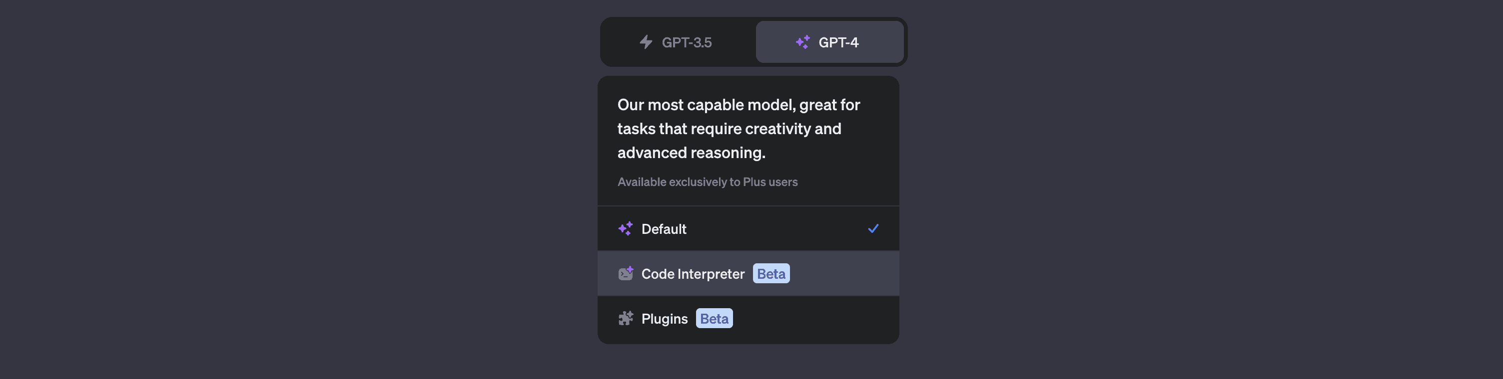 ChatGPT Code Interpreter on the ChatGPT Home screen