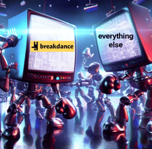 a bunch of robots with a computer monitor as their face, in a boxing ring fighting, digital 4k art copy