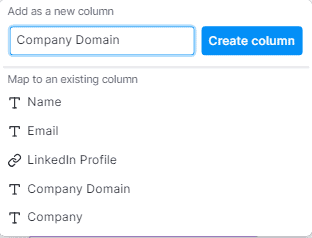Clay add company domain