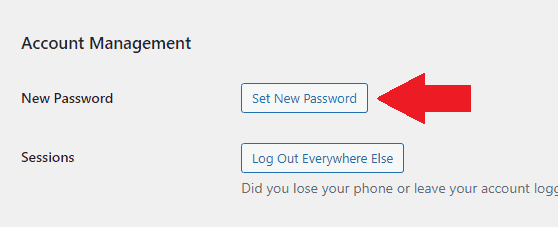 update wordpress password