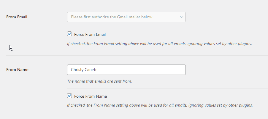 wp mail smtp settings