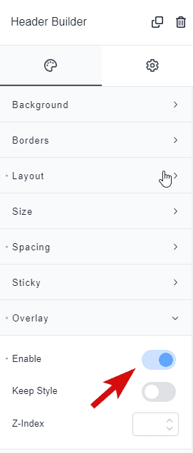 add header style
