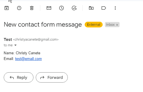 sent email from Breakdance