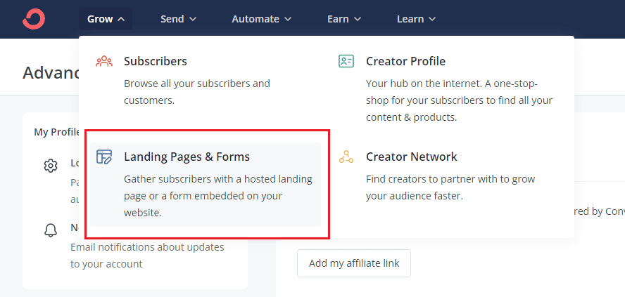 add convertkit form