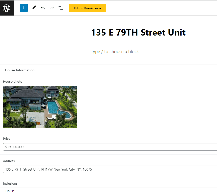 custom post type for real estate