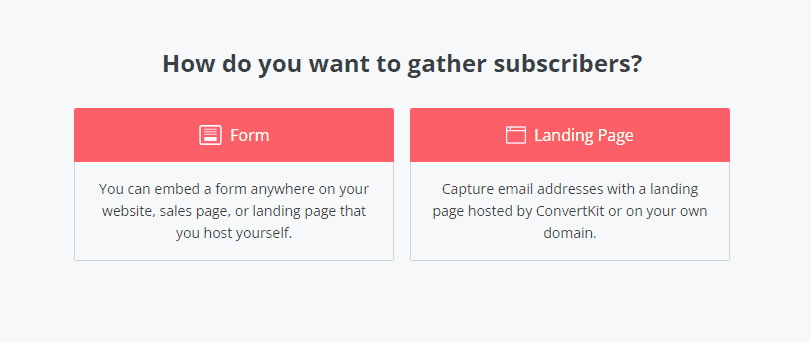 choose convertkit form