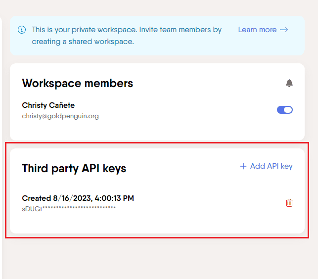 PhantomBuster API key