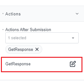 getresponse form actions