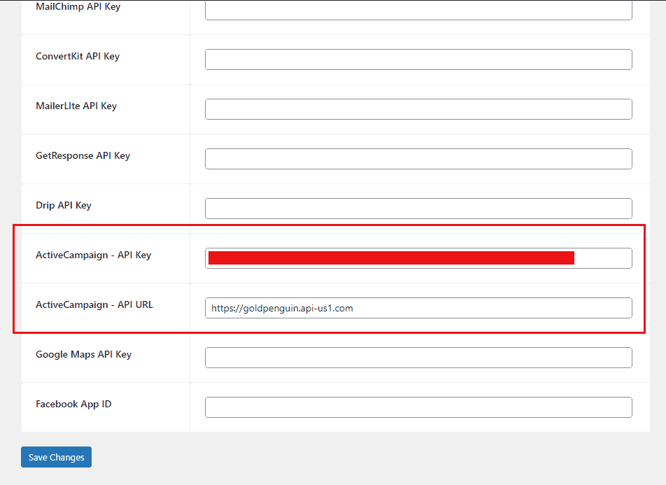 paste activecampaign api