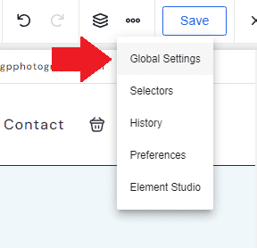 Breakdance global style settings
