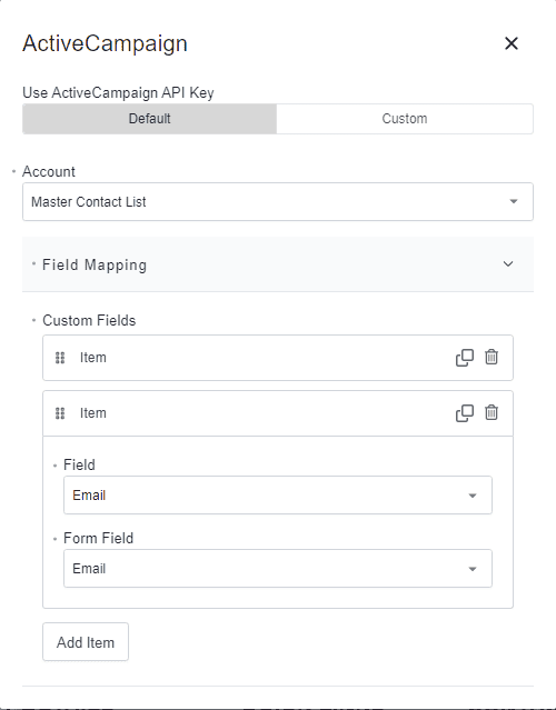 active campaign field mapping
