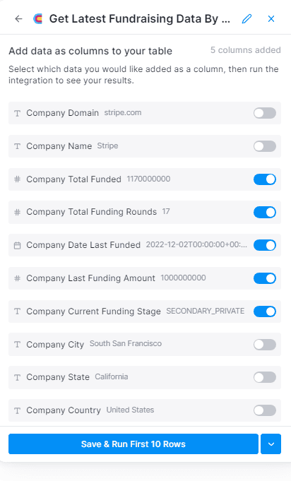 add data as columns on Clay