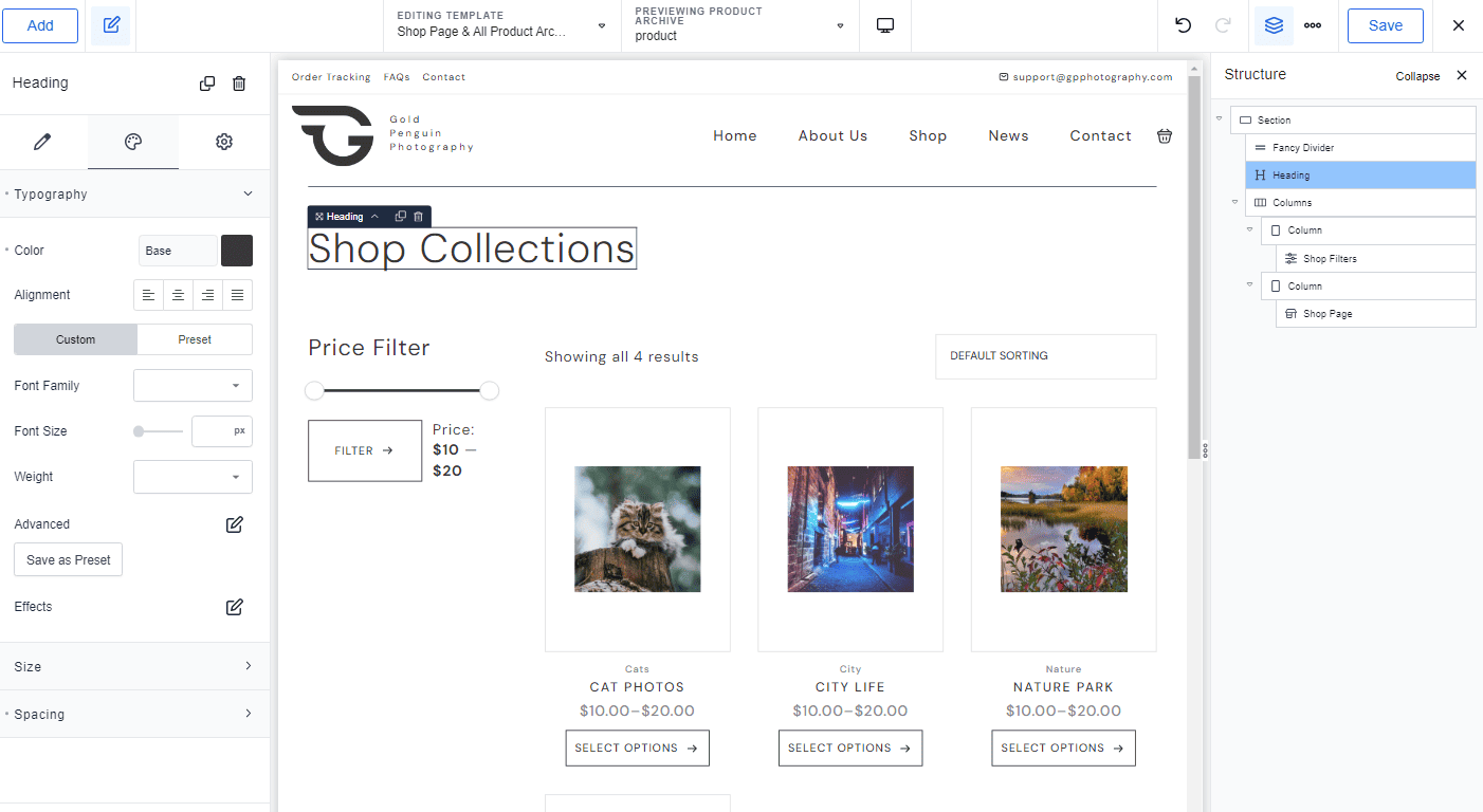 Breakdance product listing template