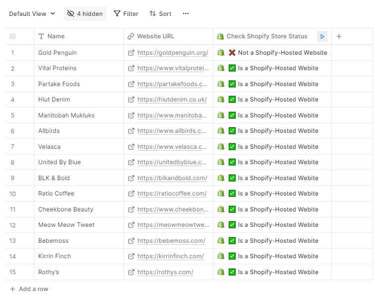Clay with Shopify links