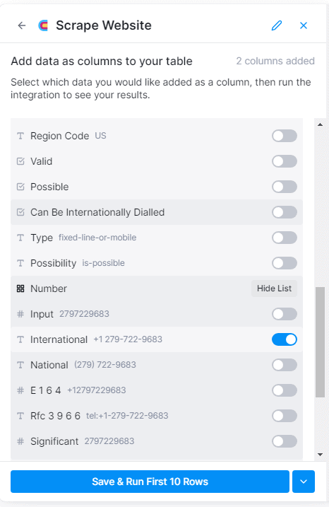 add data as column
