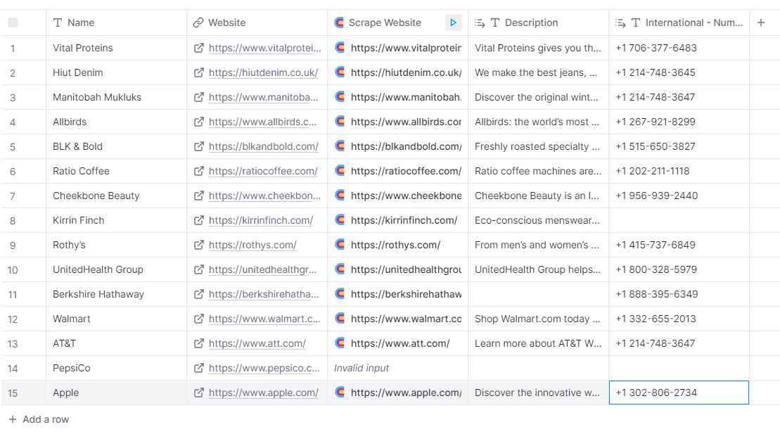 scrape data from URLs using Clay