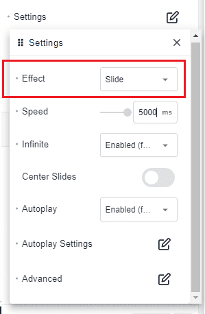advanced slider speed