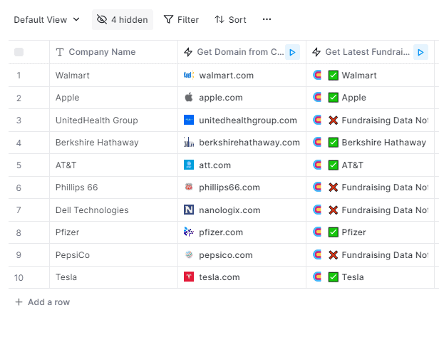 extracting fundraising data in Clay