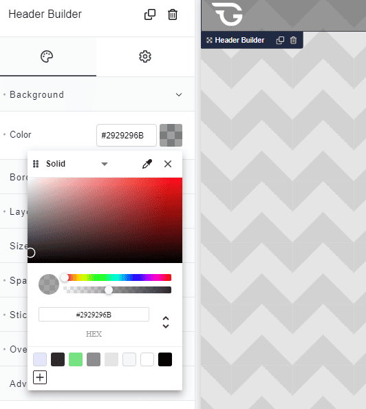 style header background