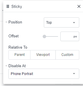 Breakdance disable sticky