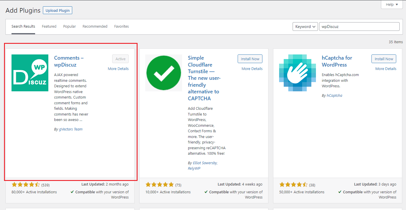 install wpdiscuz