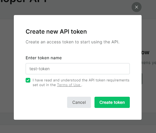 add mailerlite api token name
