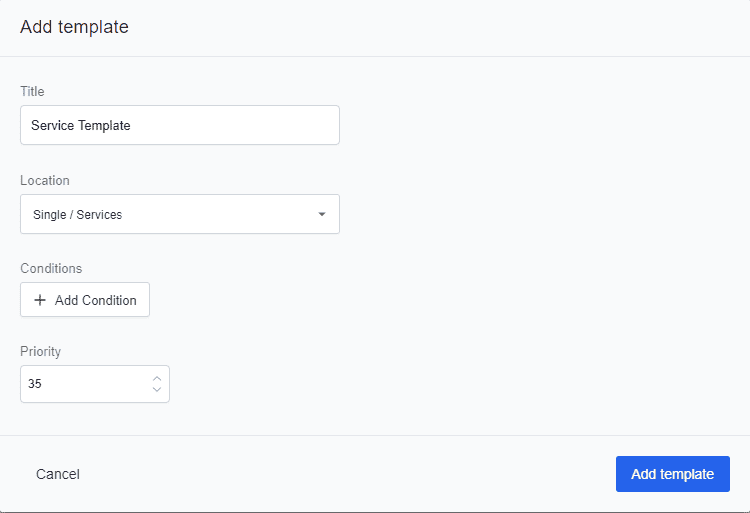 create page template on Breakdance