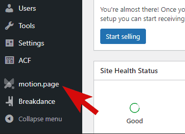 add motion.page in Breakdance