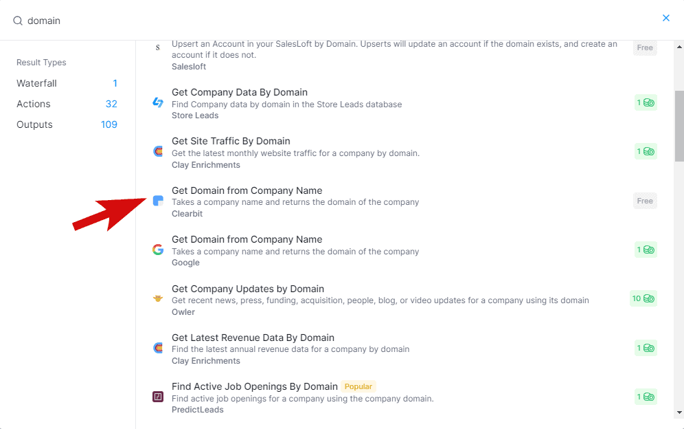 Get Domain from Company Name