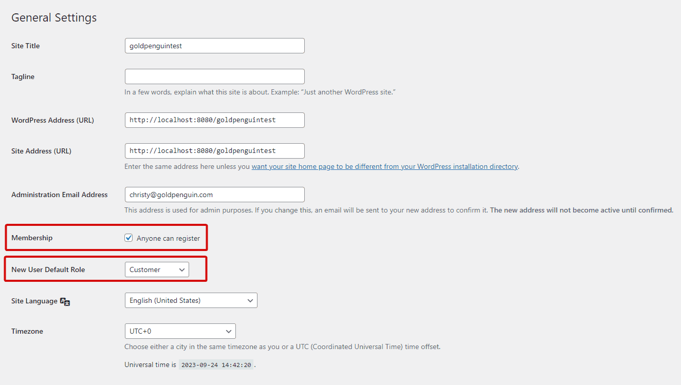 enable site registration in WordPress