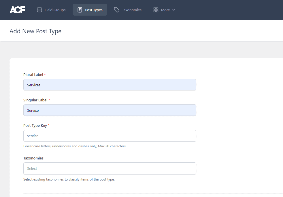 create custom post type