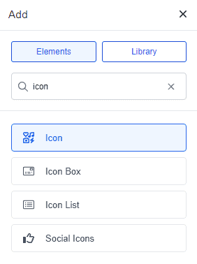 select Font Awesome in Breakdance