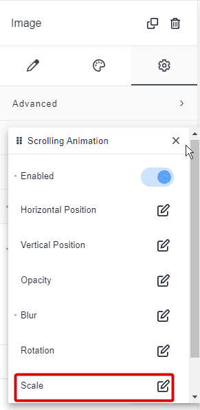 Breakdance scroll animation