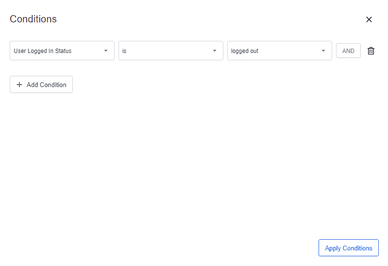 add conditions on elements in Breakdance