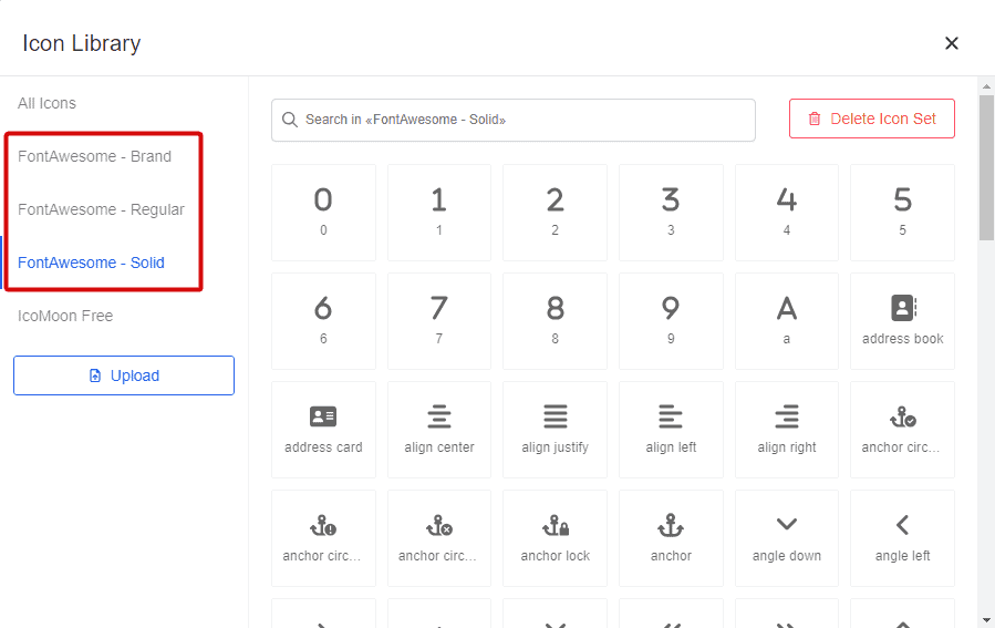 Font Awesome icons in Breakdance