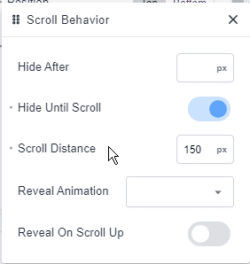 add scroll behavior in Breakdance