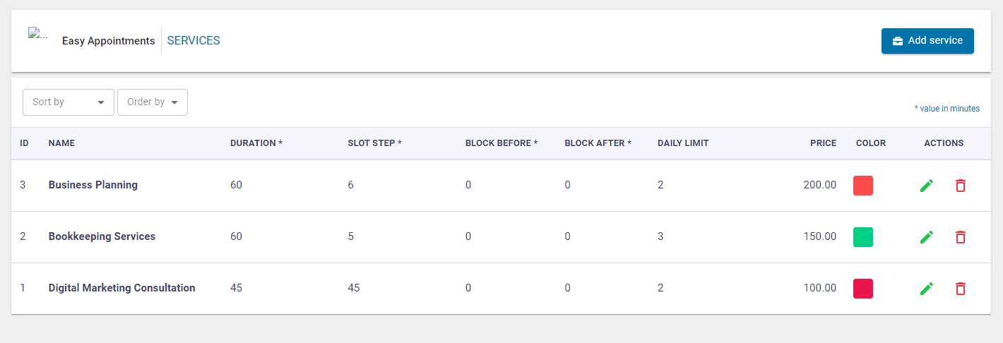 add services in booking plugin