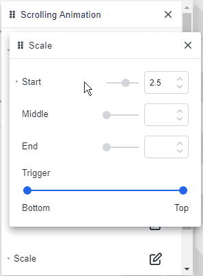 add scroll behavior in Breakdance